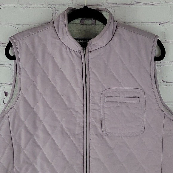 Eddie Bauer Purple Quilt Pattern Vest With Zipper Closure. Size Extra Large. - Picture 3 of 10